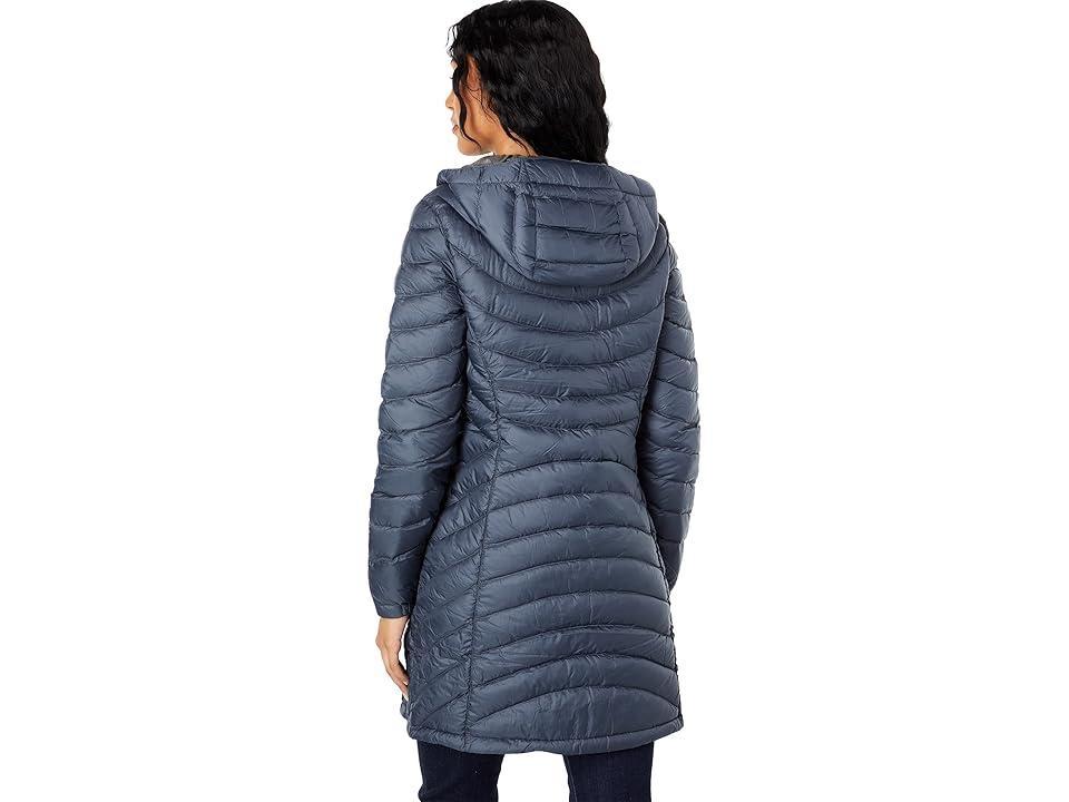 L.L.Bean Ultralight 850 Down Hooded Coat (Gunmetal ) Women's Clothing Product Image