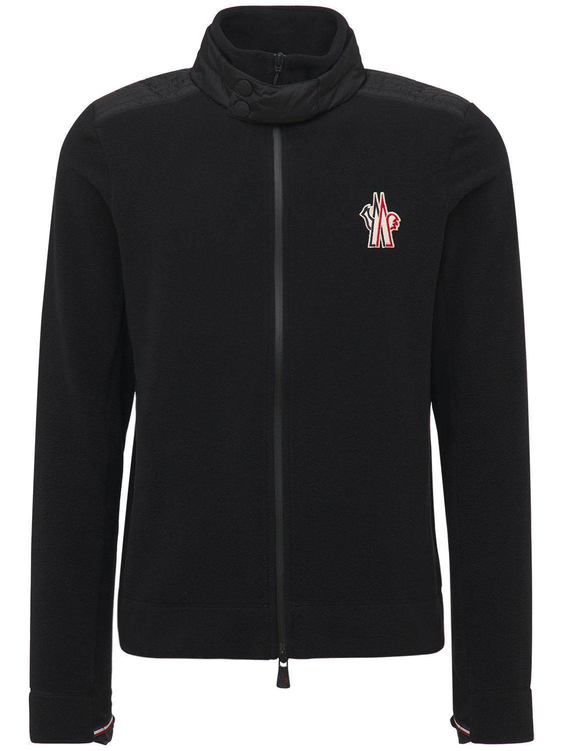 MONCLER Grenoble Felpa Fleece Jacket In Black Product Image