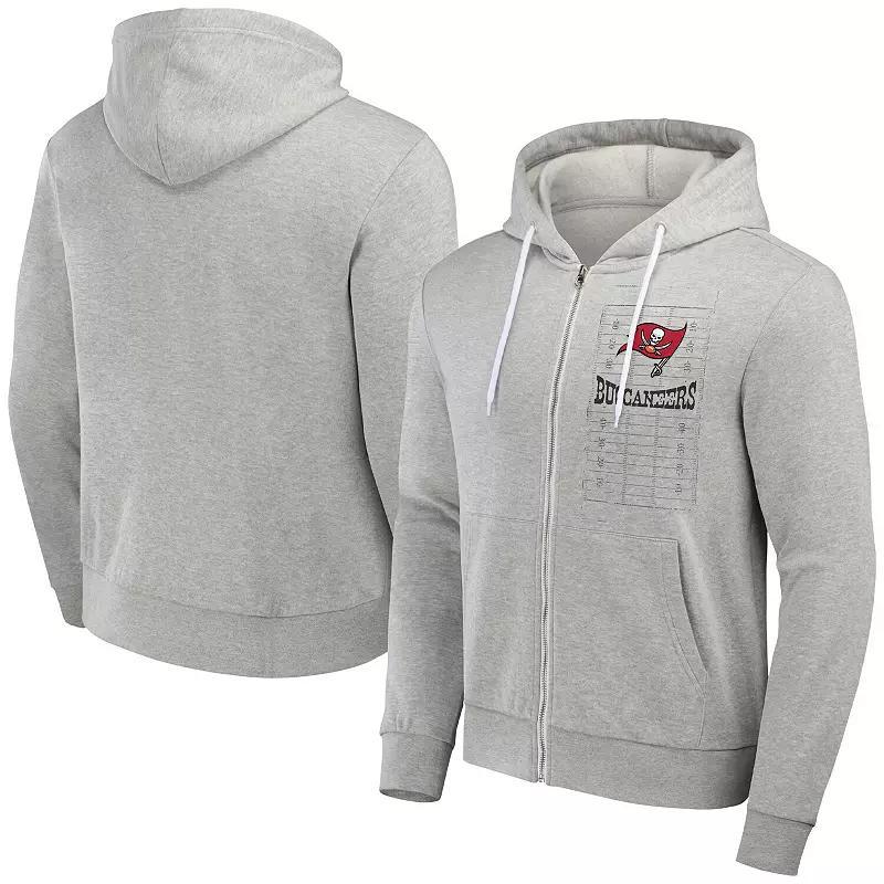 Men's NFL x Darius Rucker Collection by Fanatics Heather Gray Tampa Bay Buccaneers Domestic Full-Zip Hoodie,  Product Image