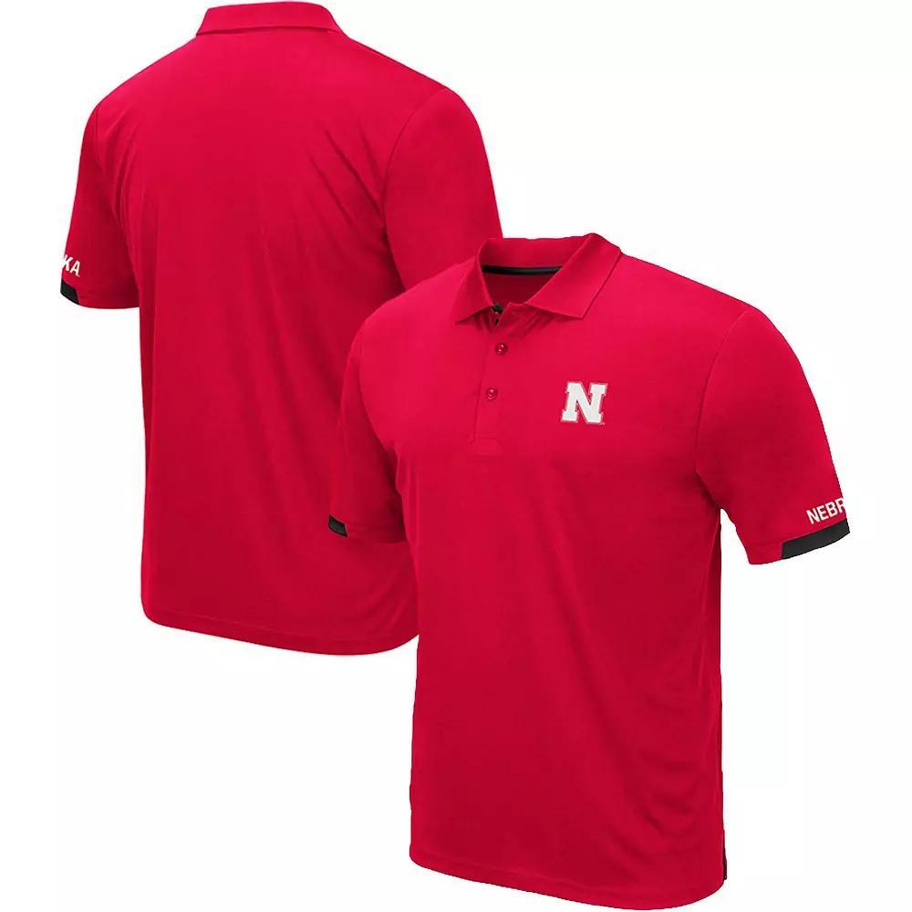 Men's Colosseum Red Nebraska Huskers Big & Tall Santry Polo,  Product Image