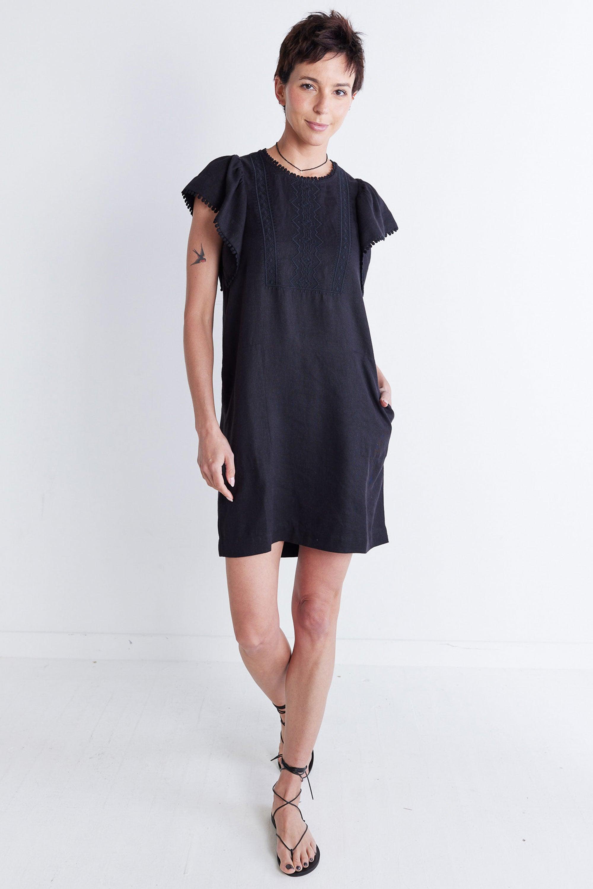 Embroidered Crete Short Dress Product Image