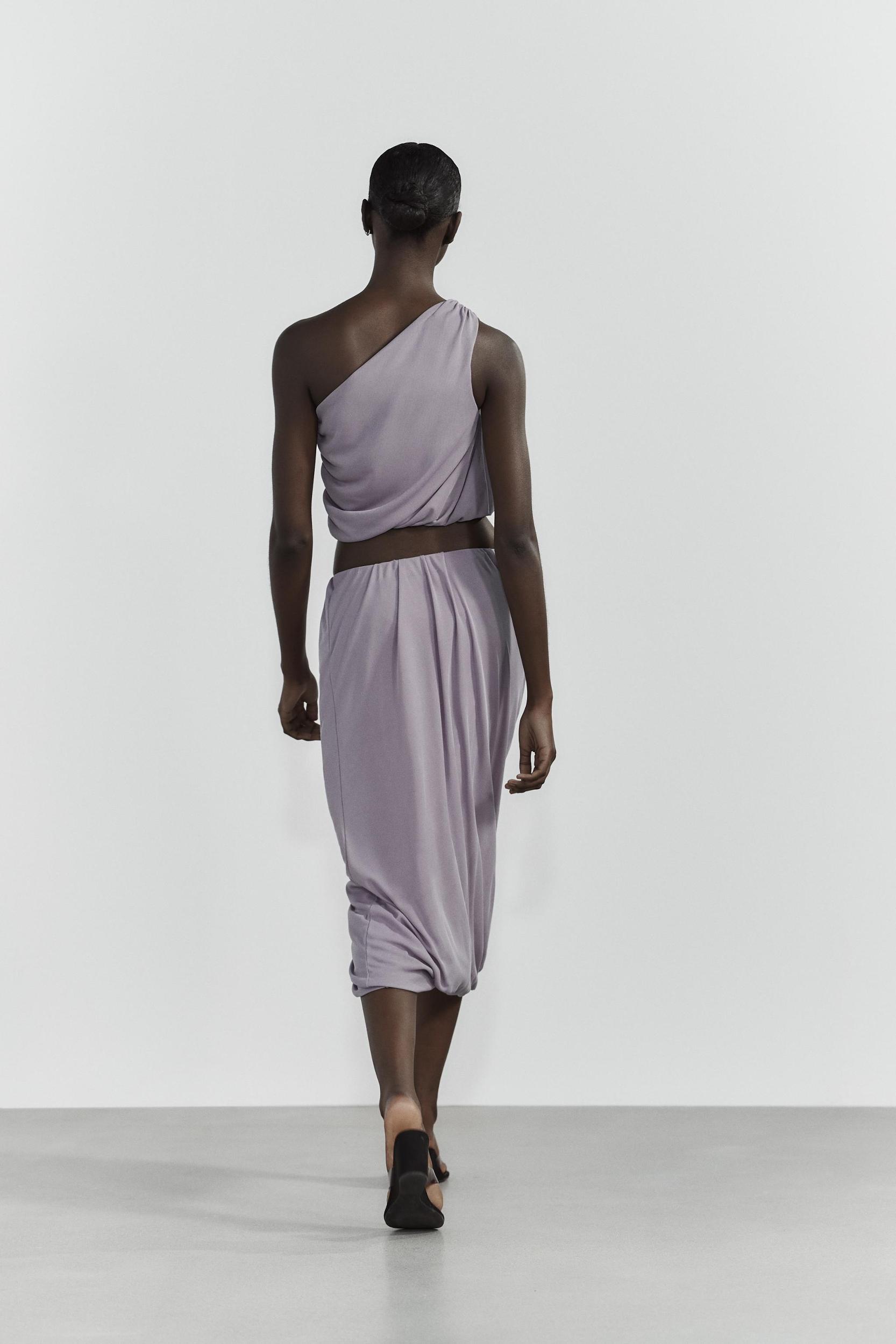 RUCHED TULLE TOP Product Image