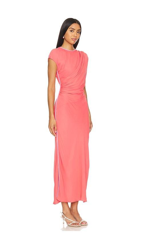 L'ACADEMIE By Marianna Bardot Midi Dress In Coral & Purple Product Image