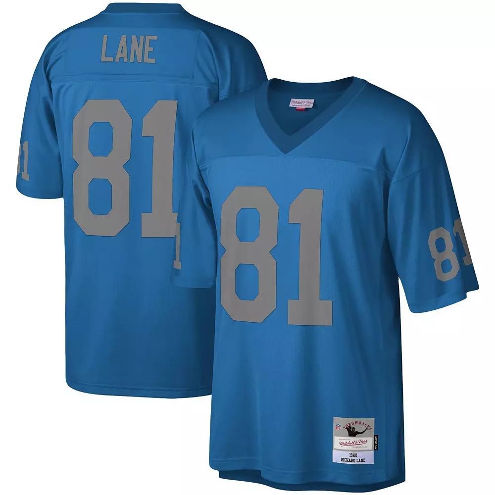 Men's Mitchell & Ness Richard Lane Blue Detroit Lions Legacy Replica Jersey,  Product Image