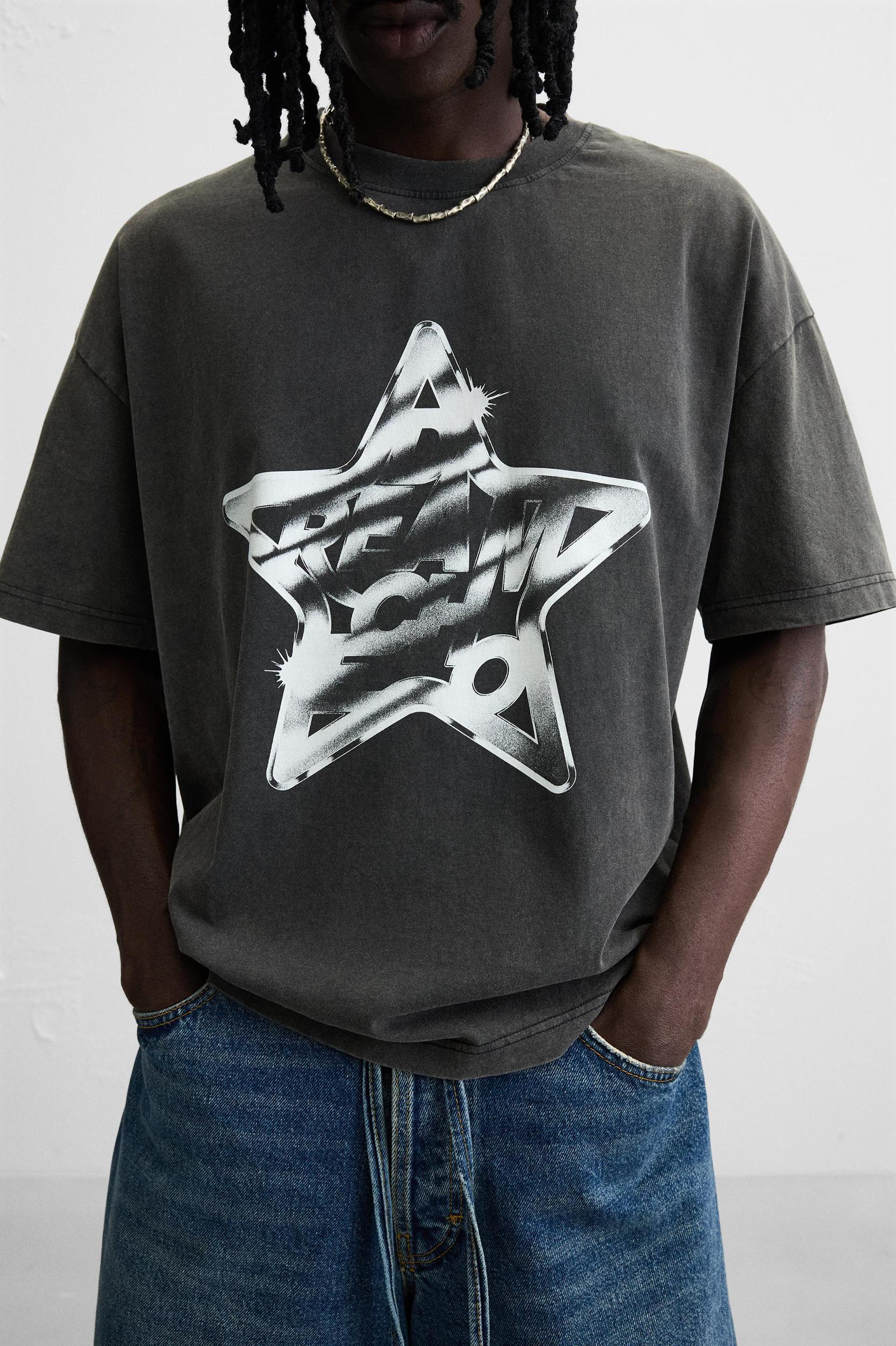 WASHED PRINT T-SHIRT Product Image