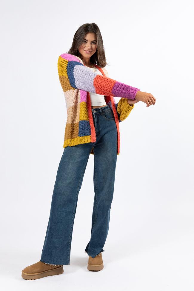 Still Deciding Multi Color Block Cardigan FINAL SALE Product Image