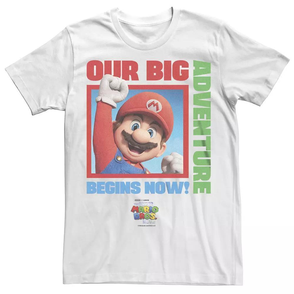 Big & Tall The Super Mario Bros. Movie Our Big Adventure Begins Now Jumpman Graphic Tee, Men's,  Product Image