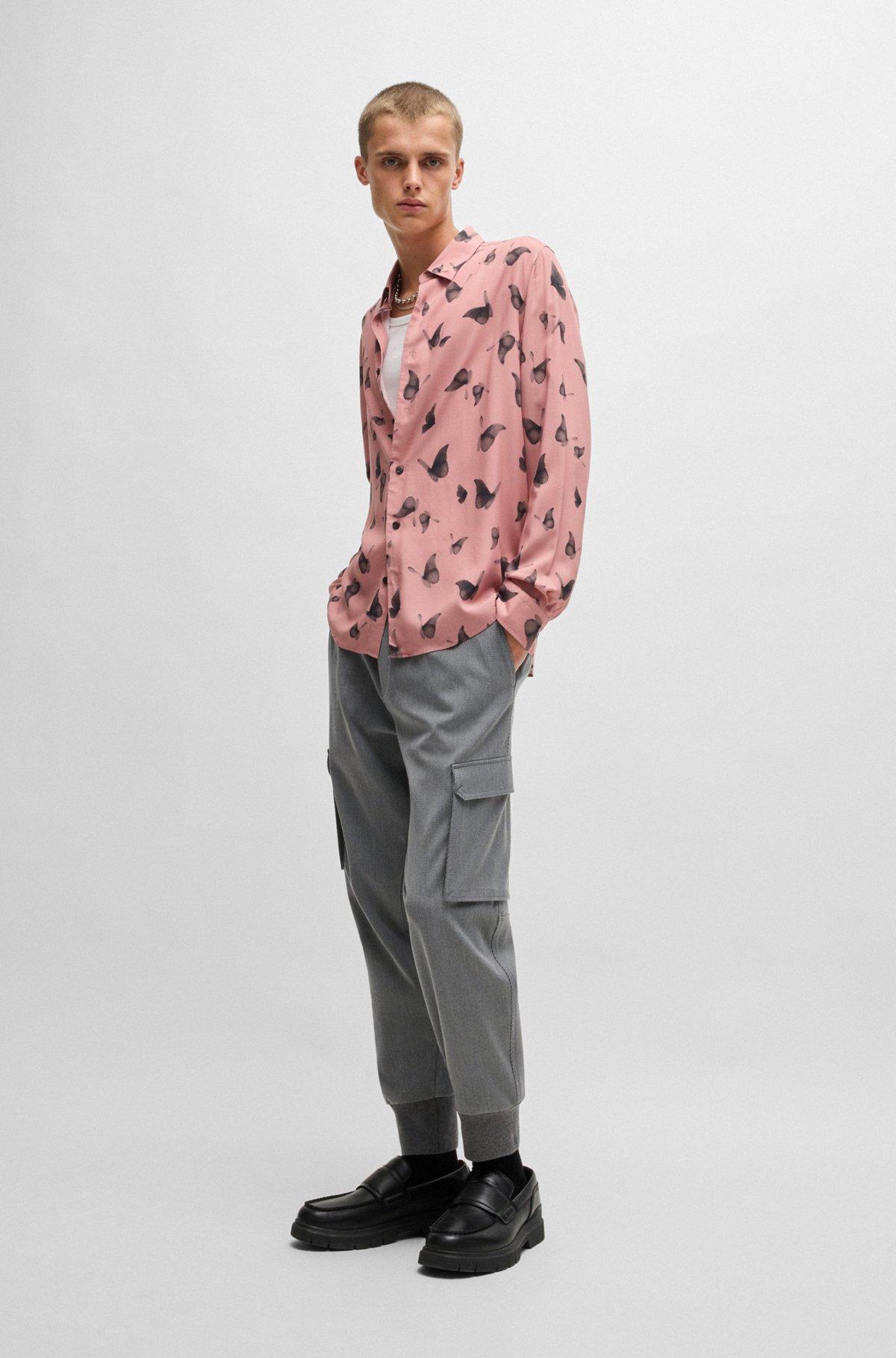 Slim-fit trousers in stretch gabardine Product Image
