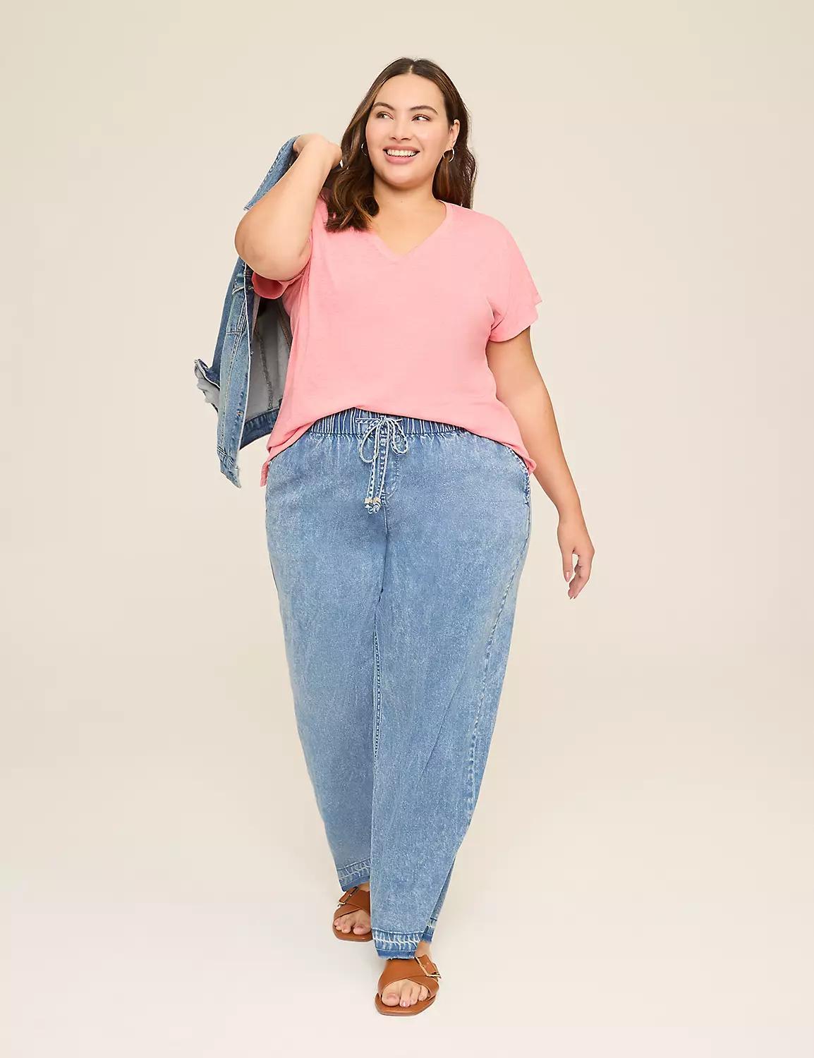 Dolman-Sleeve V-Neck Tee Product Image