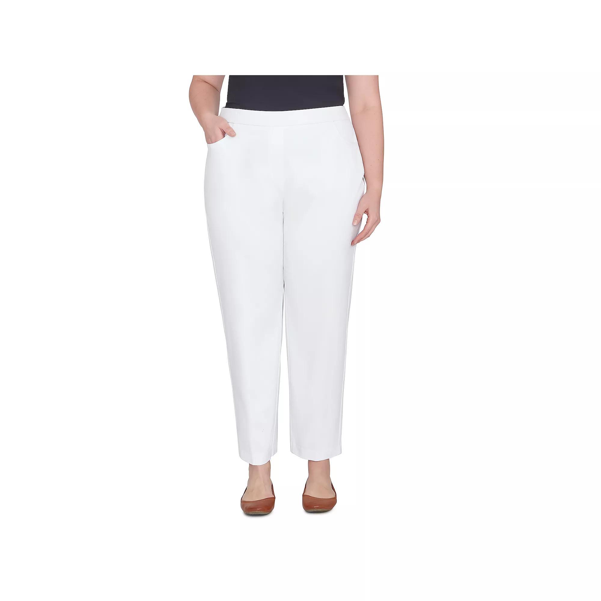Plus Size Short Alfred Dunner Allure Pull On Ankle Pants, Womens Product Image