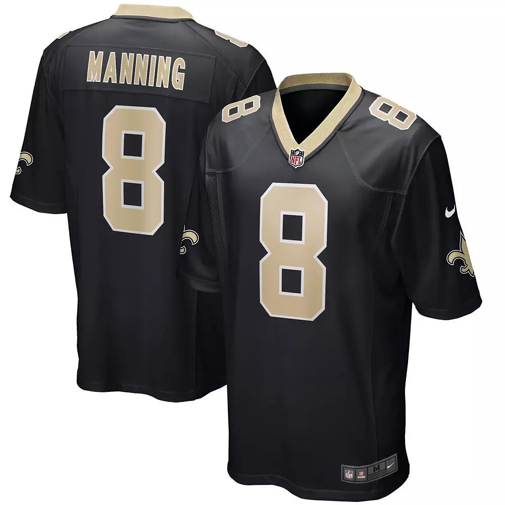 Men's Nike Archie Manning Black New Orleans Saints Game Retired Player Jersey, Size: Large Product Image