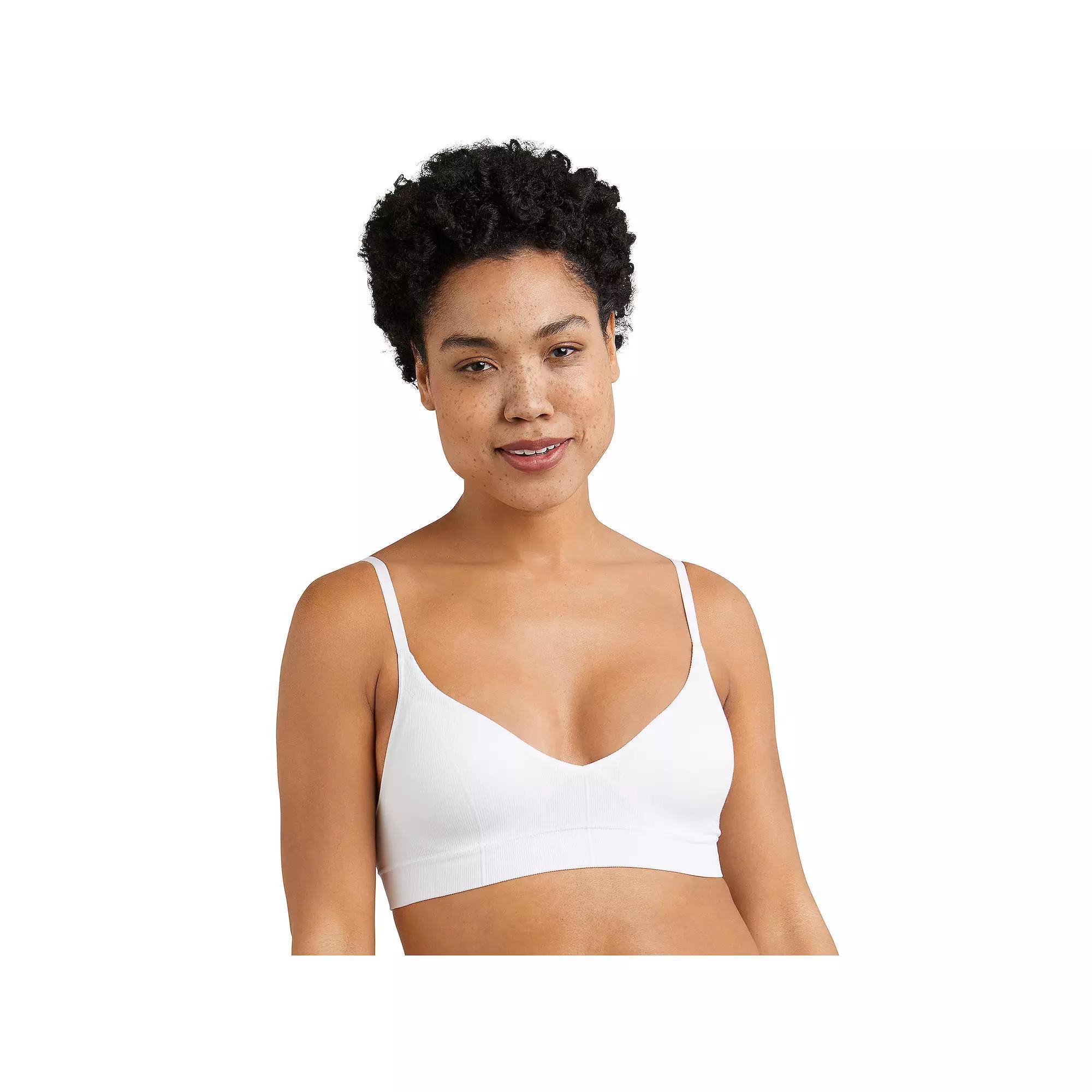 Maidenform® M Wireless Stretch Rib Bralette DM2303, Women's, Size: Small, White Product Image