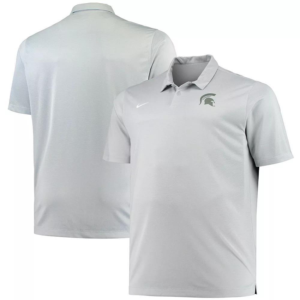 Men's Nike Heathered Gray Michigan State Spartans Big & Tall Performance Polo,  Product Image