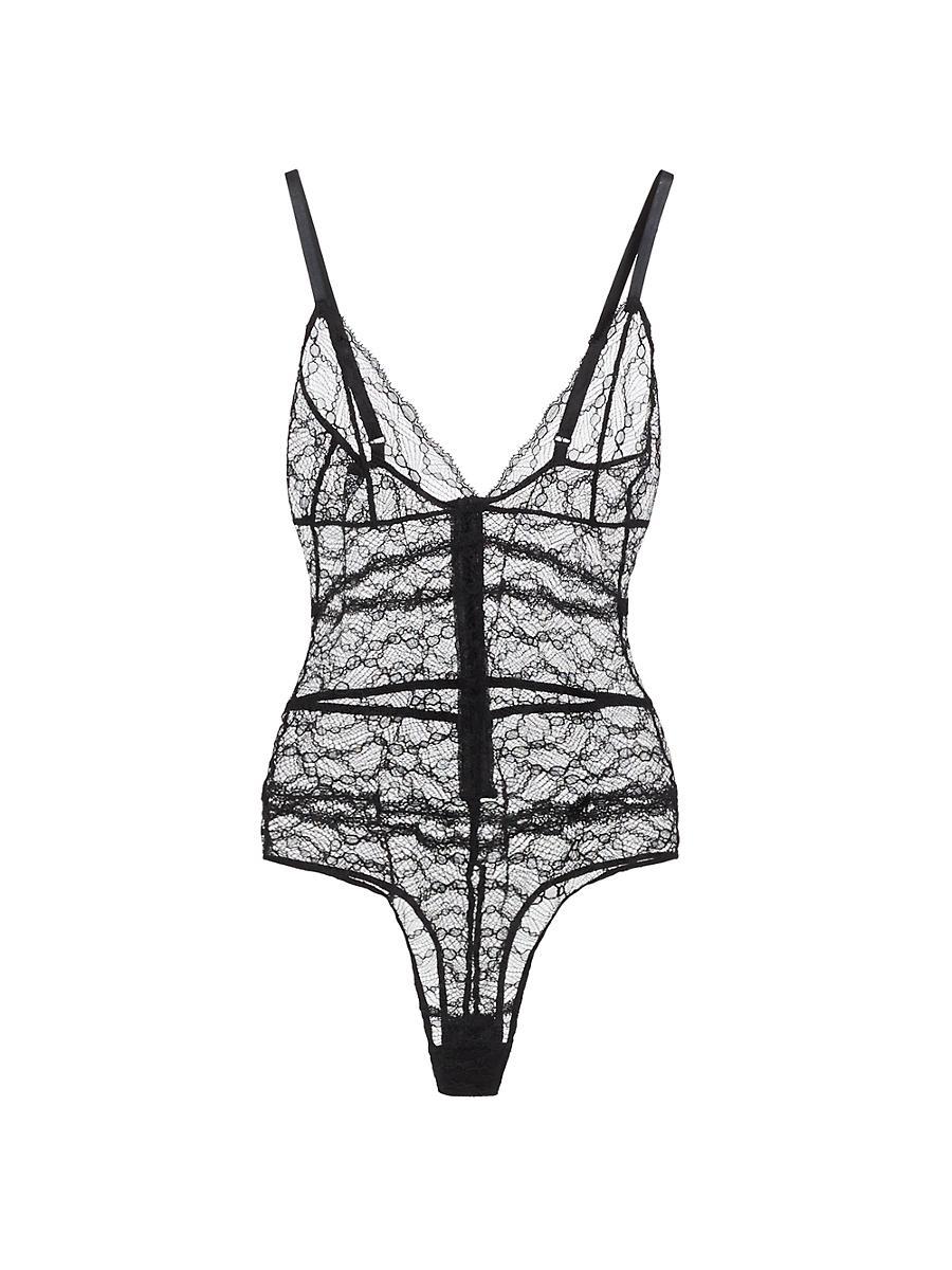 Womens Mon Cheri Sheer Lace Bodysuit Product Image