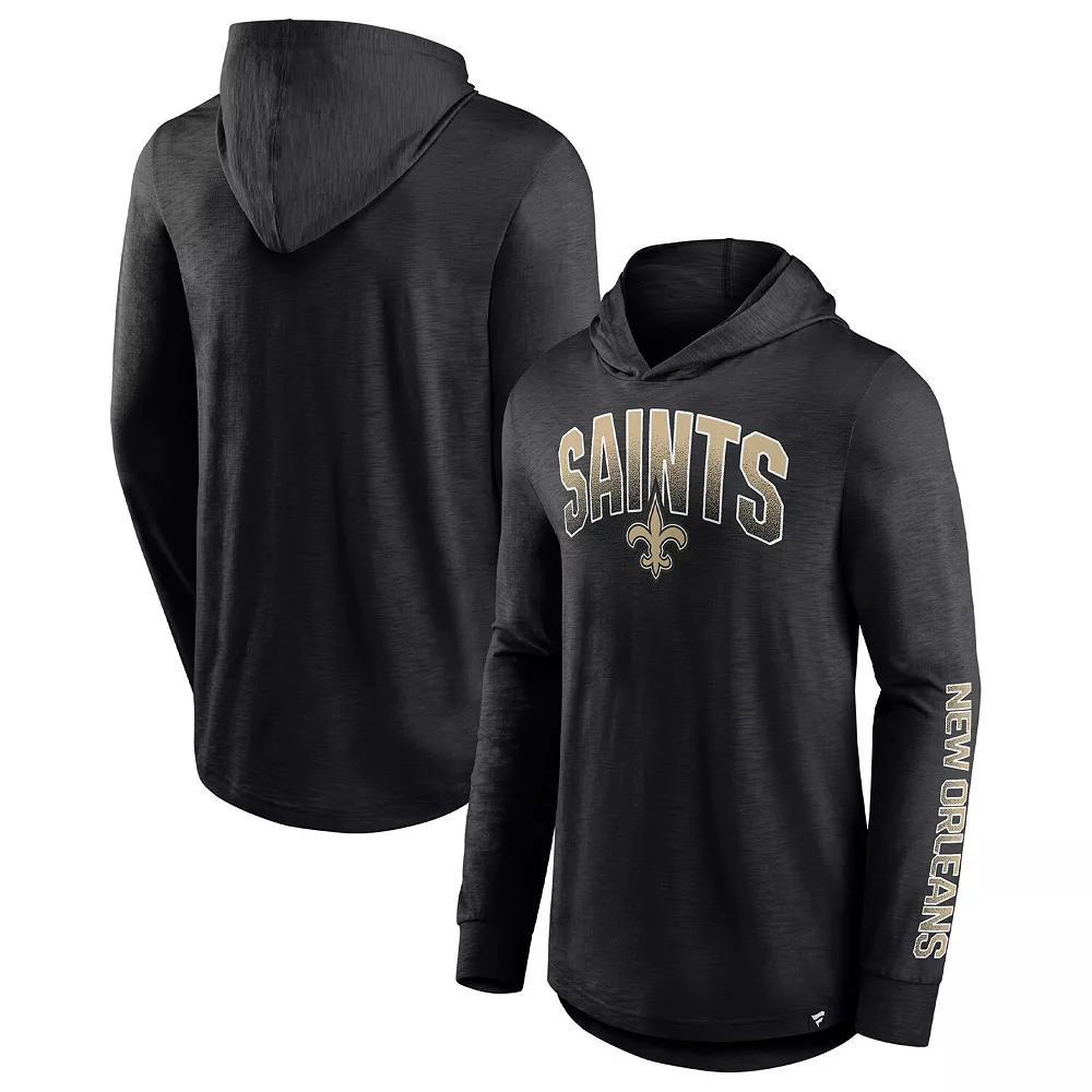 Men's Fanatics Branded Black Las Vegas Raiders Front Runner Long Sleeve Hooded T-Shirt,  Product Image