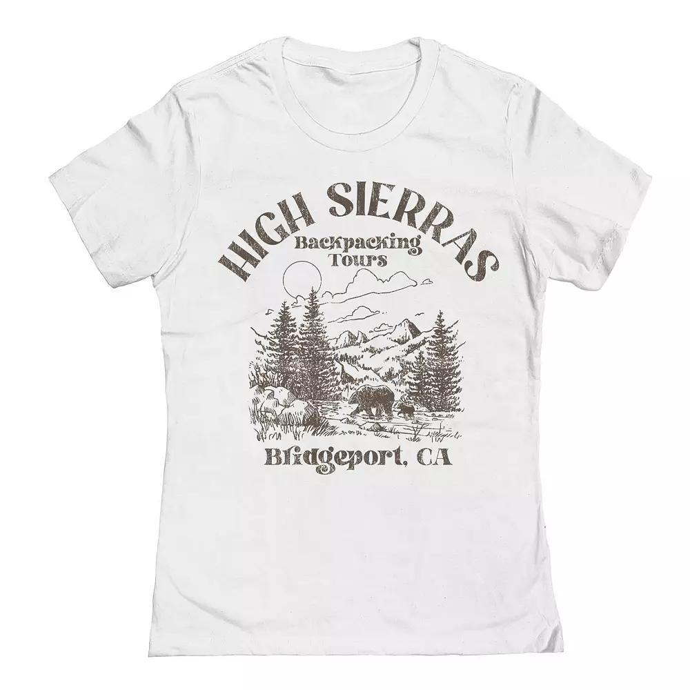 Junior's High Sierras Graphic Tee, Girl's, Size: Large, White Product Image