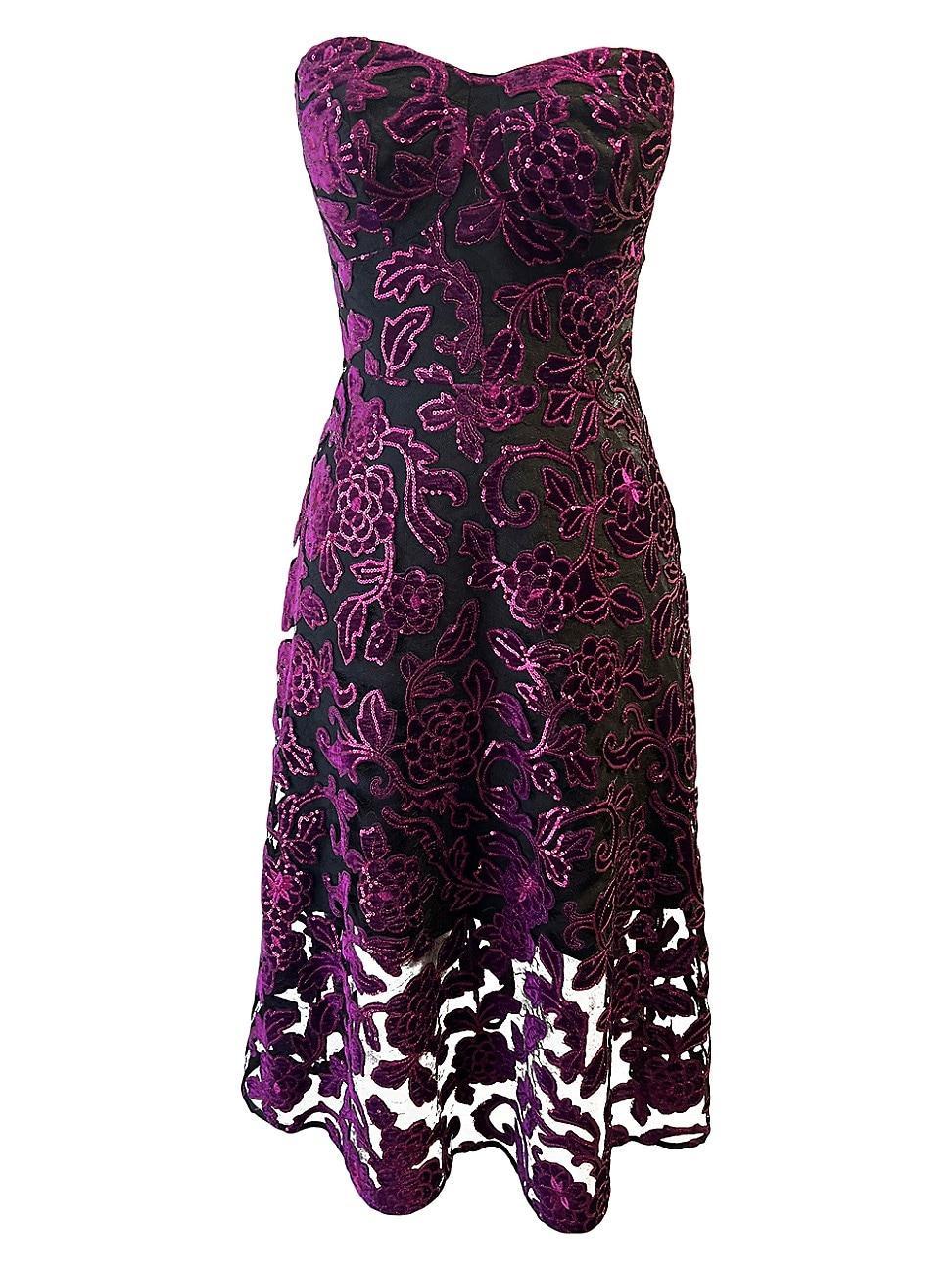 Womens Sadie Lace Strapless Cocktail Dress Product Image