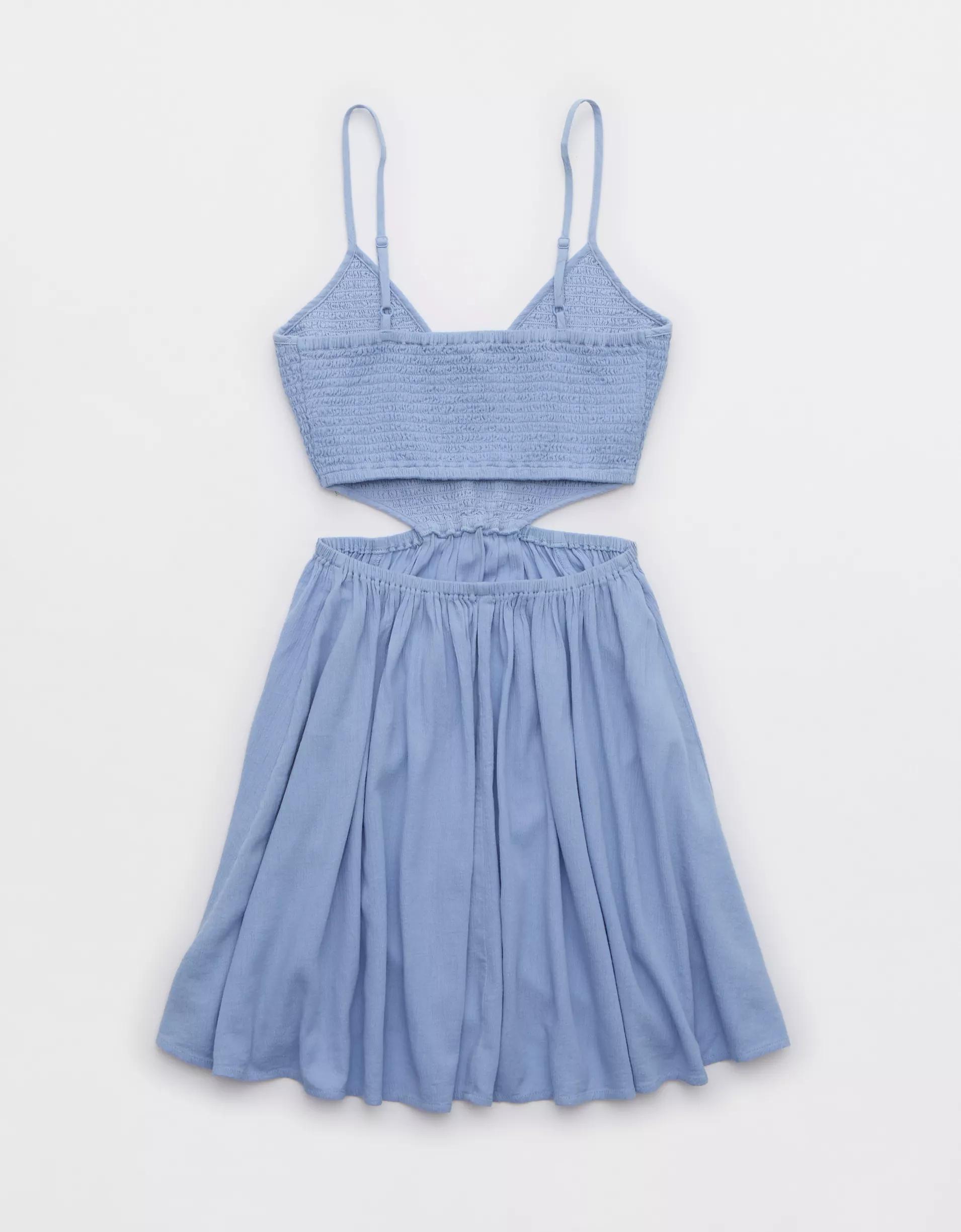 Aerie Smocked Cut Out Mini Dress Product Image