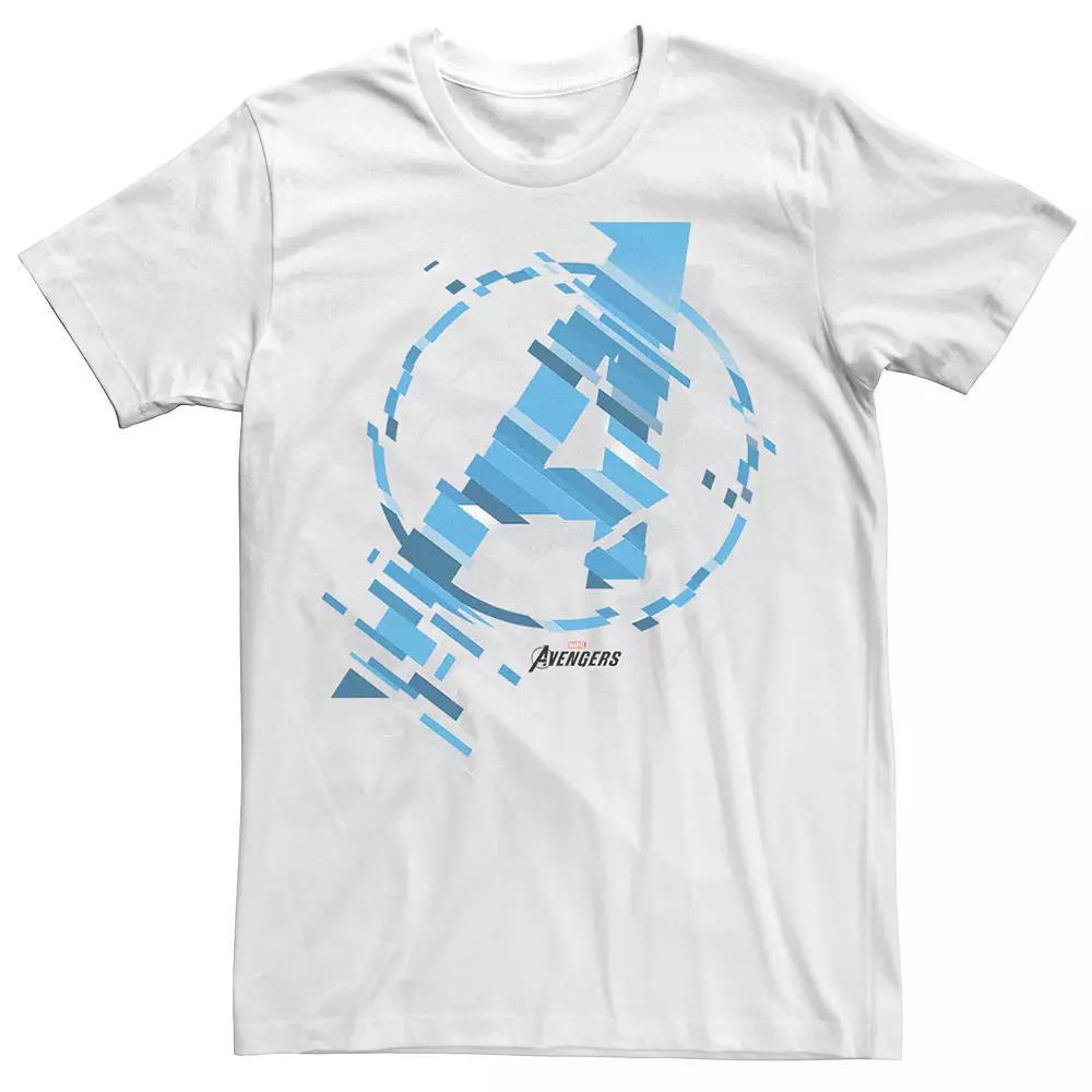 Men's Marvel Avengers Symbol Digital Glitch Tee,  Product Image