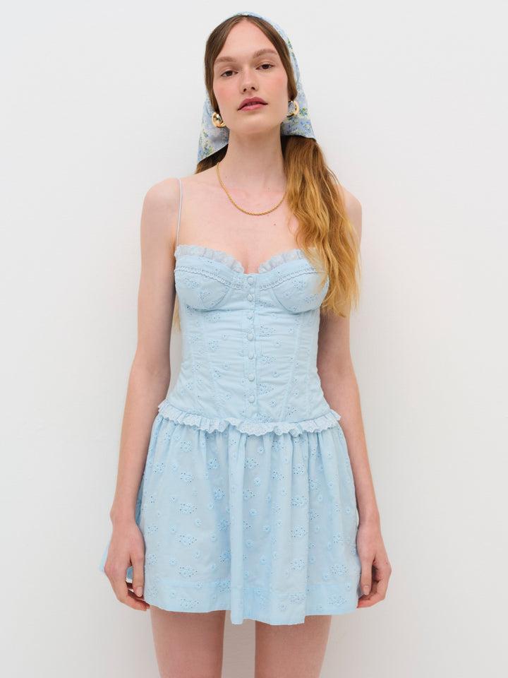 Marlowe Mini Dress — Blue Product Image