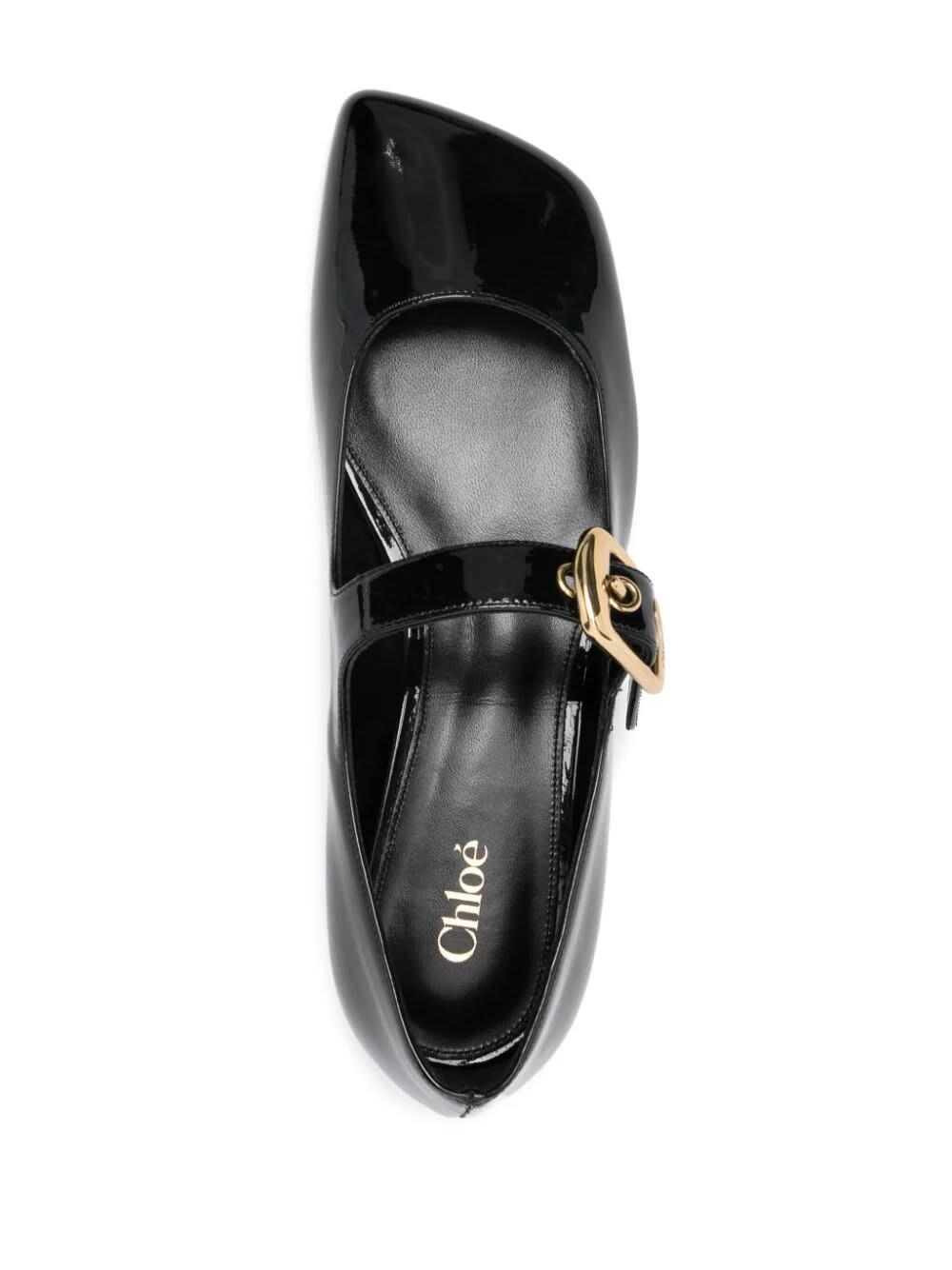 CHLOÉ Buckled Ballet Flats In Black Product Image