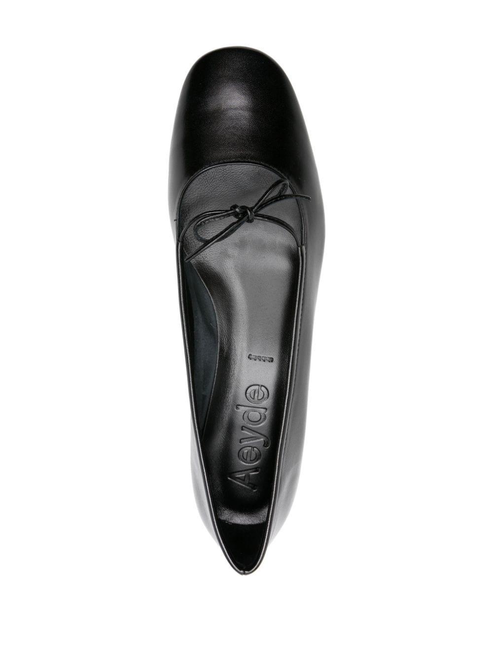 AEYDE 25mm Darya Patent Leather Ballerinas In Black Product Image