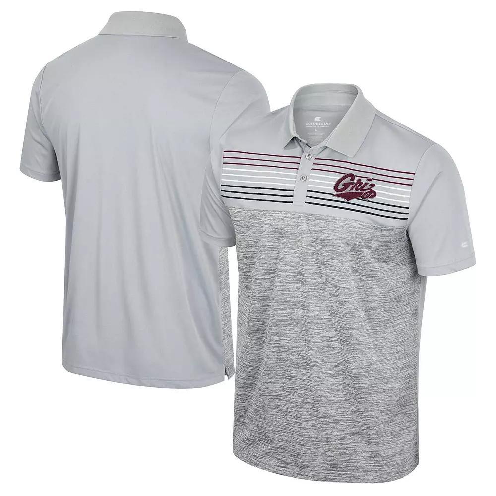 Men's Colosseum Gray Montana Grizzlies Cybernetic Polo,  Product Image