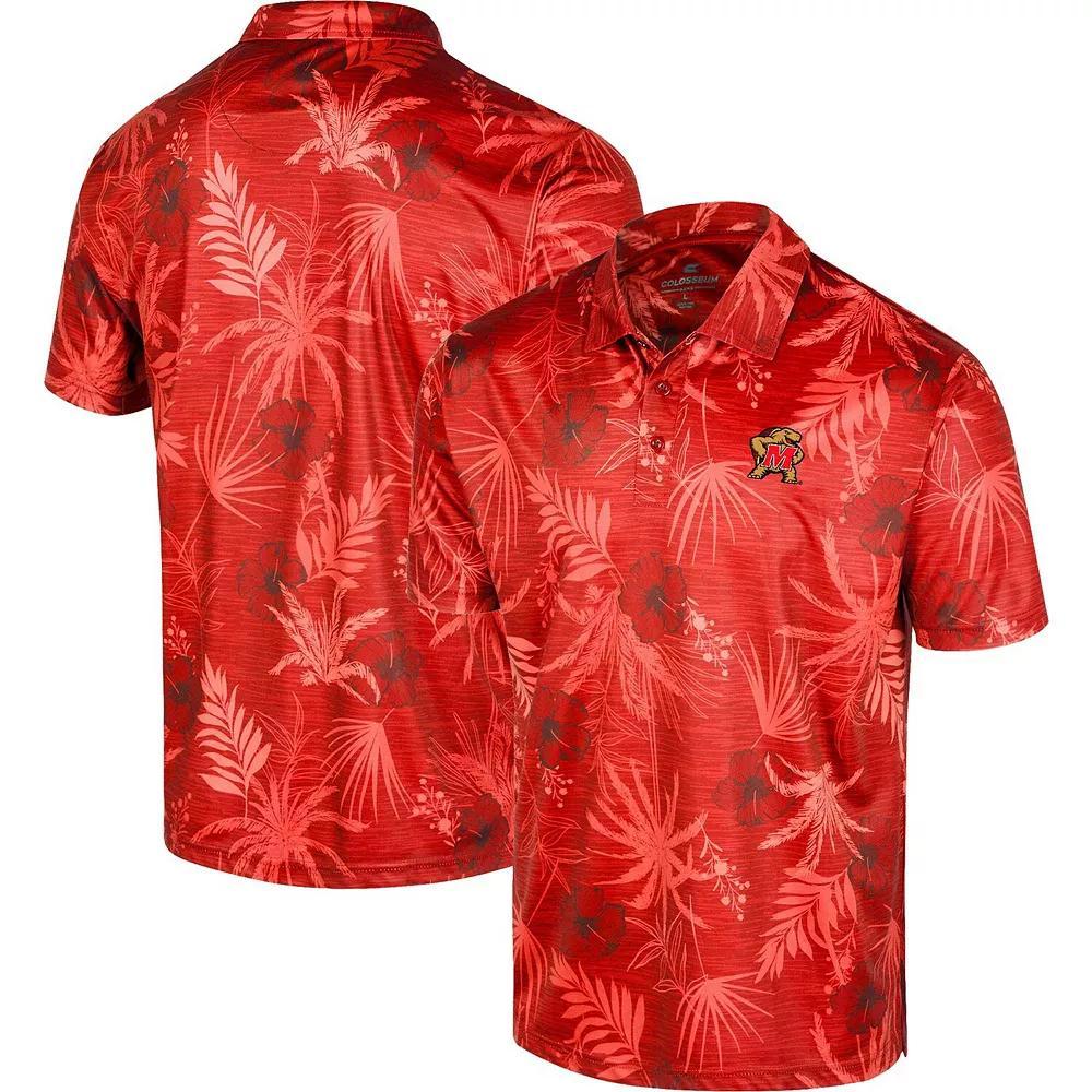 Men's Colosseum Crimson Indiana Hoosiers Palms Team Polo,  Product Image