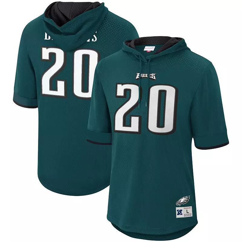 Men's Mitchell & Ness Brian Dawkins Green Philadelphia Eagles Retired Player Mesh Name & Number Hoodie T-Shirt, Size: Small Product Image