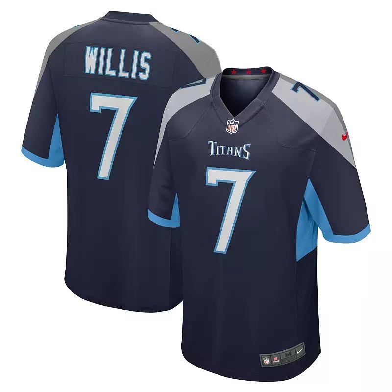 Men's Nike Malik Willis Navy Tennessee Titans Player Game Jersey,  Product Image