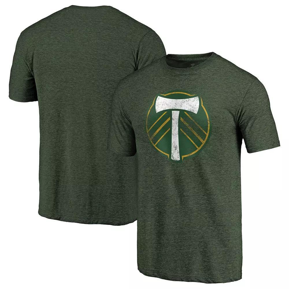 Men's Fanatics Branded Green Portland Timbers Distressed Primary Logo Tri-Blend T-Shirt,  Product Image