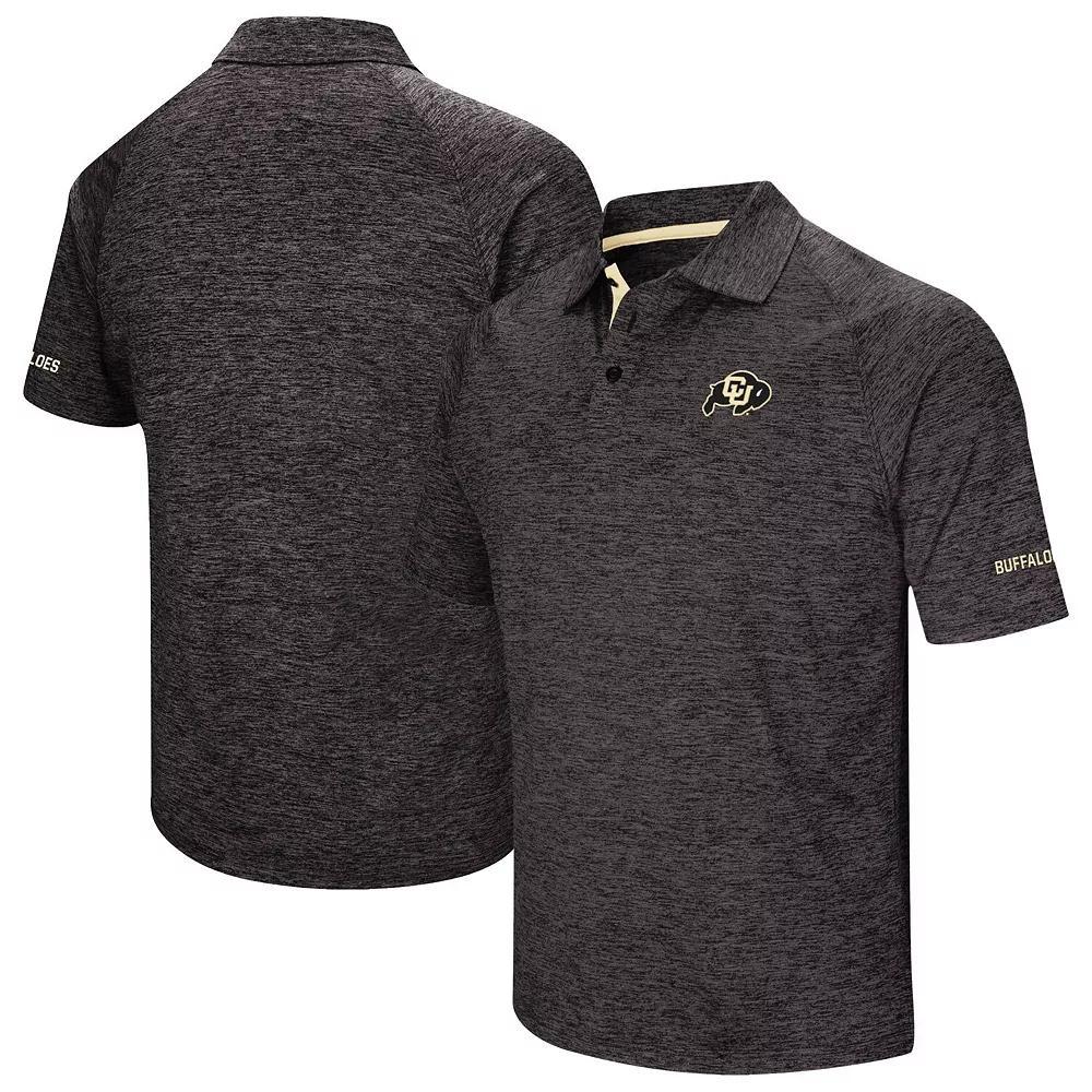 Men's Colosseum Black Colorado Buffaloes Down Swing Polo,  Product Image