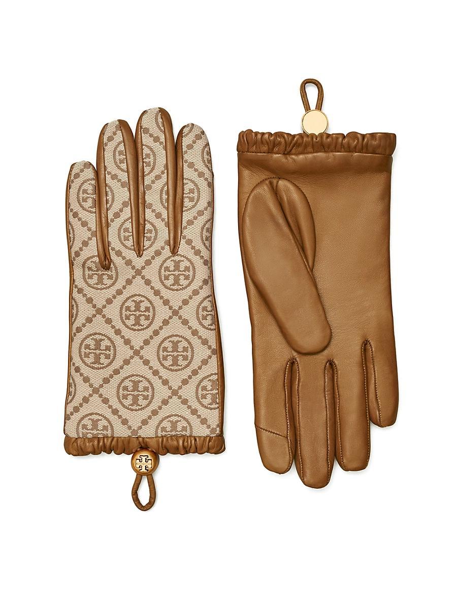 Womens T Monogram Toggle Gloves Product Image