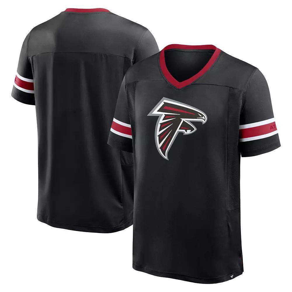 Men's Fanatics Black Atlanta Falcons Hometown Premium Hashmark V-Neck T-Shirt,  Product Image
