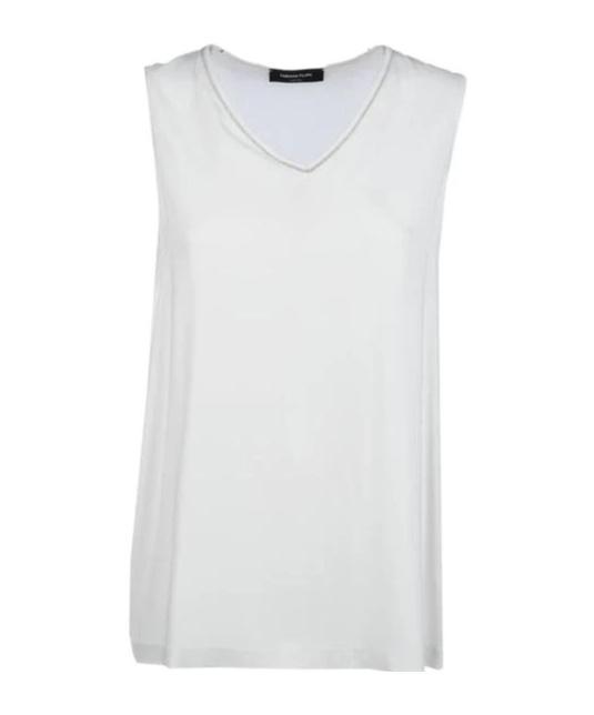 FABIANA FILIPPI V-neck Vest In White Product Image