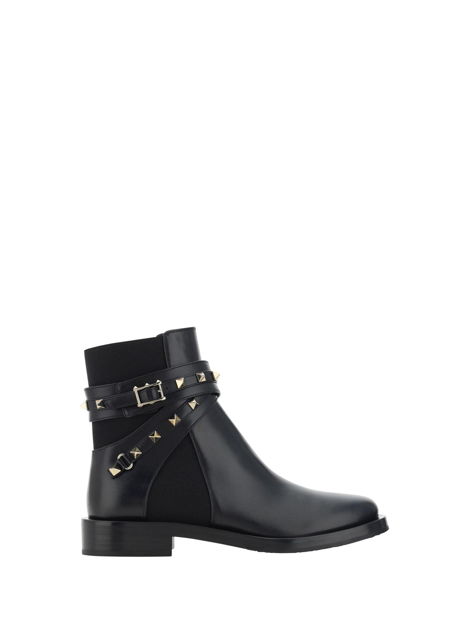 VALENTINO GARAVANI Beatle Ankle Boots In Black Product Image