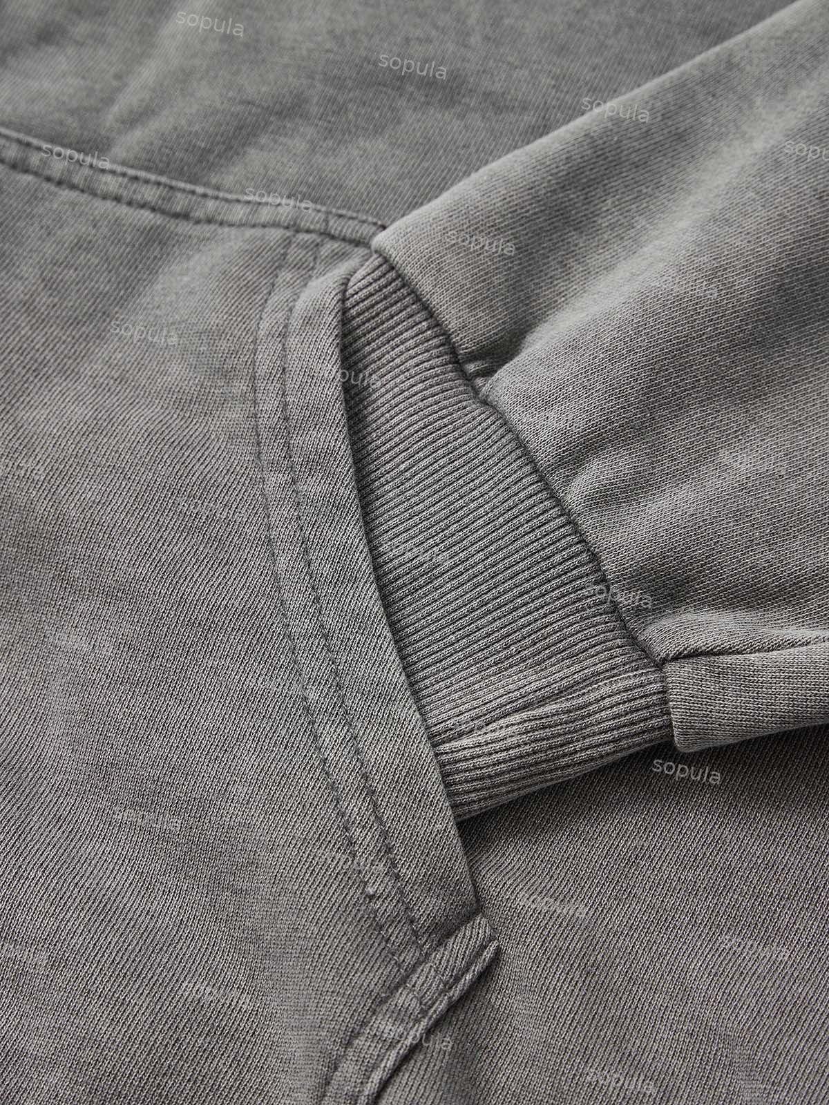 Vintage Jesus Graffiti Graphic God Design Washed Pocket Hoodie Product Image