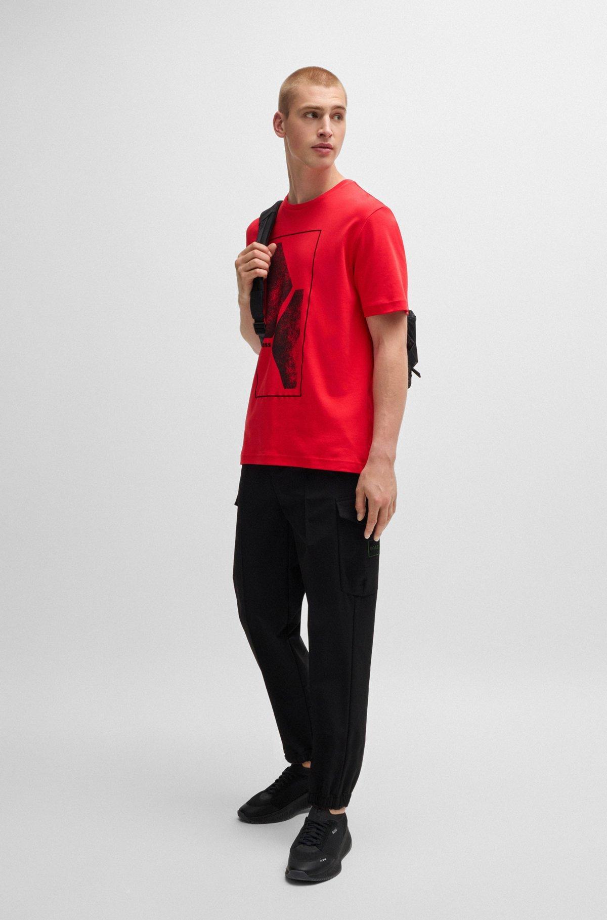 Interlock-cotton regular-fit T-shirt with seasonal artwork Product Image