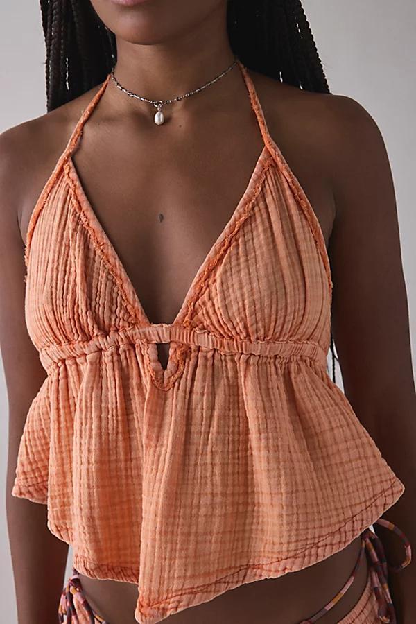 Out From Under Ocean Air Gauze Halter Babydoll Cami Womens at Urban Outfitters Product Image