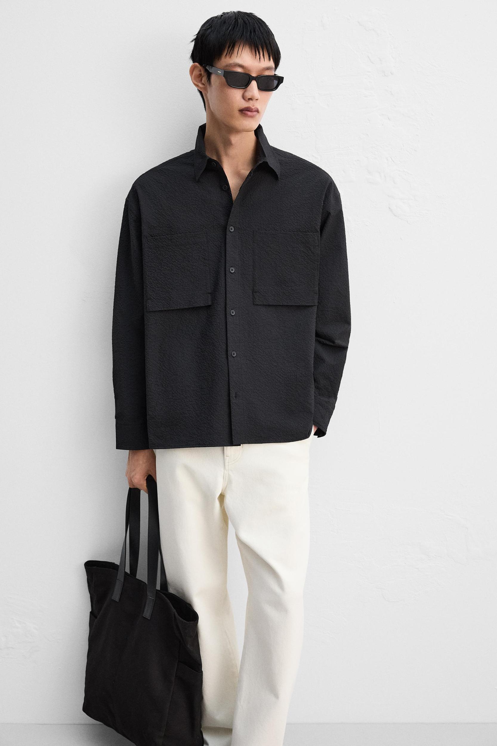 RELAXED FIT SEERSUCKER SHIRT Product Image
