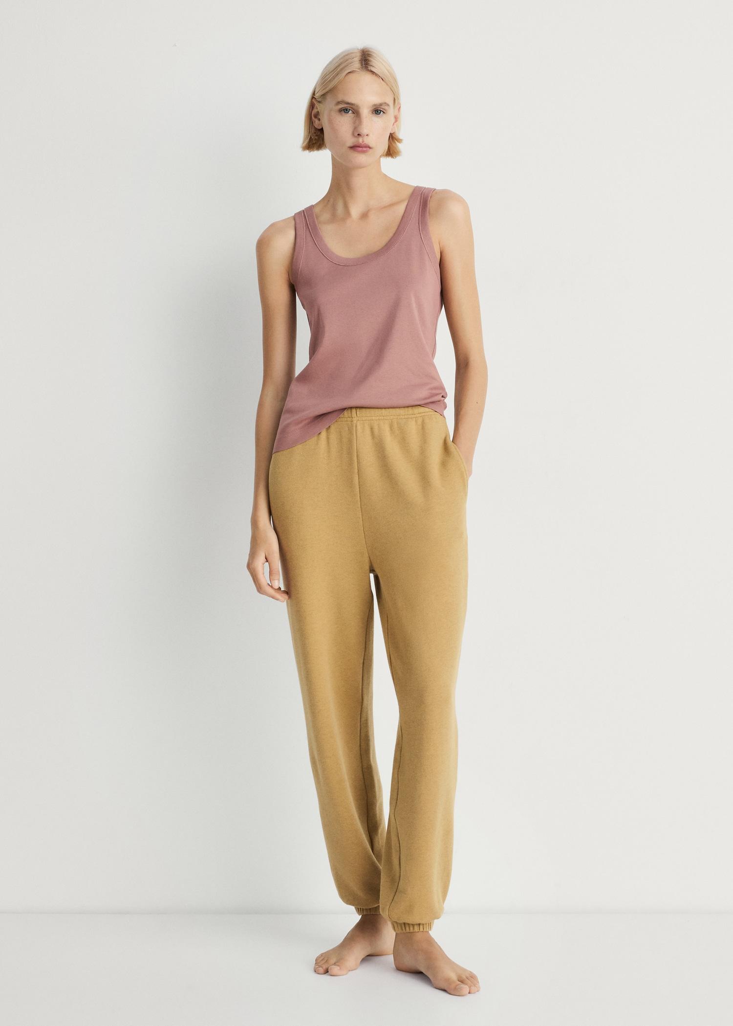 Cotton top with straps - Women | MANGO USA Product Image