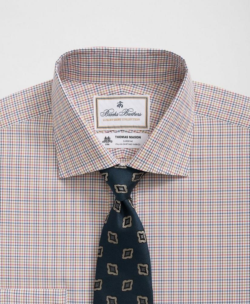 Brooks Brothers X Thomas Mason® Cotton English Collar, Checked Dress Shirt Product Image