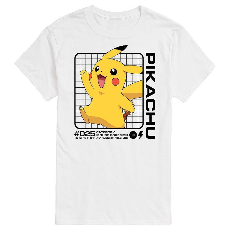 Mens Pokemon Pikachu Stats Graphic Tee Product Image