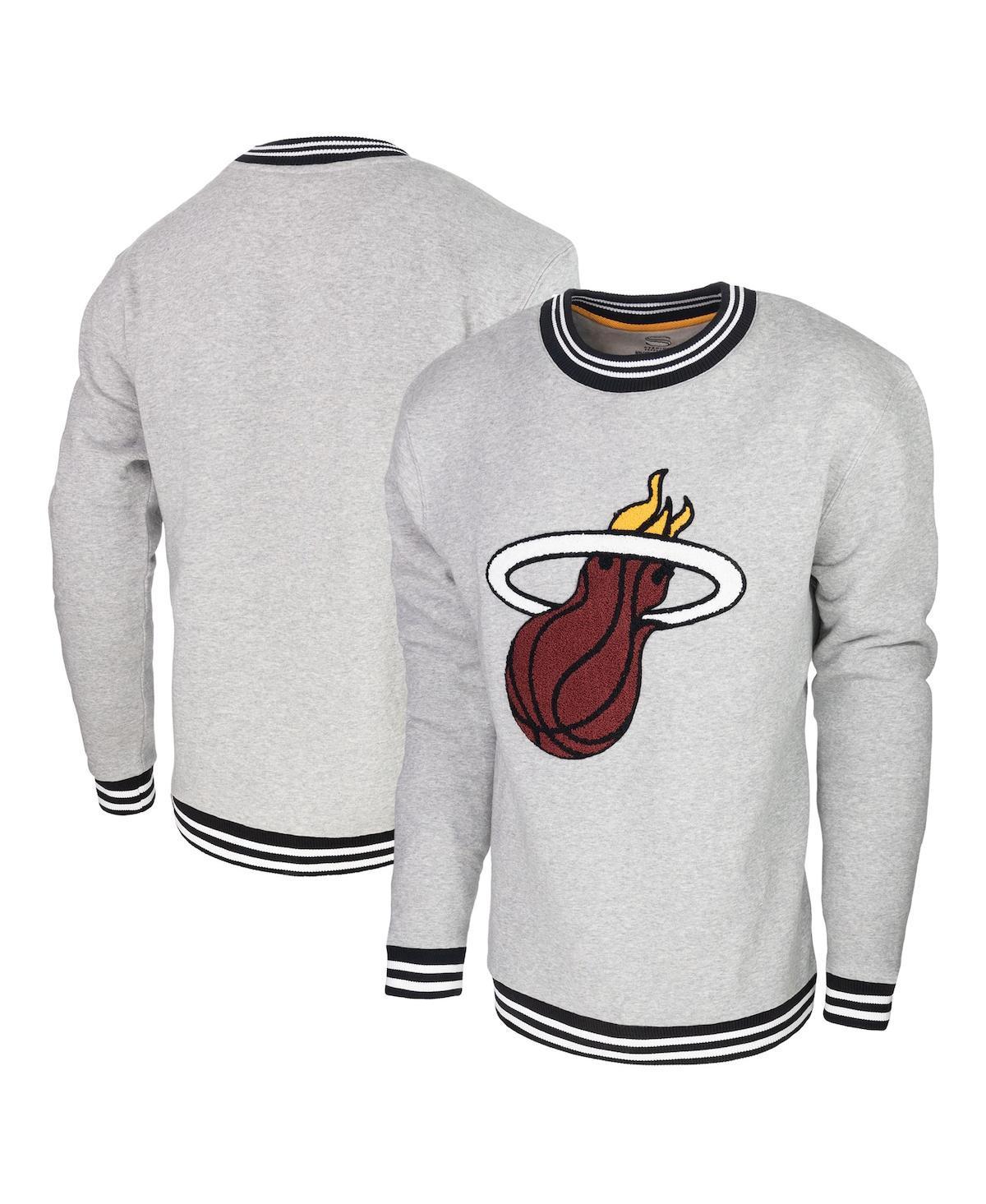 Men's Stadium Essentials Heather Gray Miami Heat Club Level Pullover Sweatshirt, Size: Small, Grey Product Image