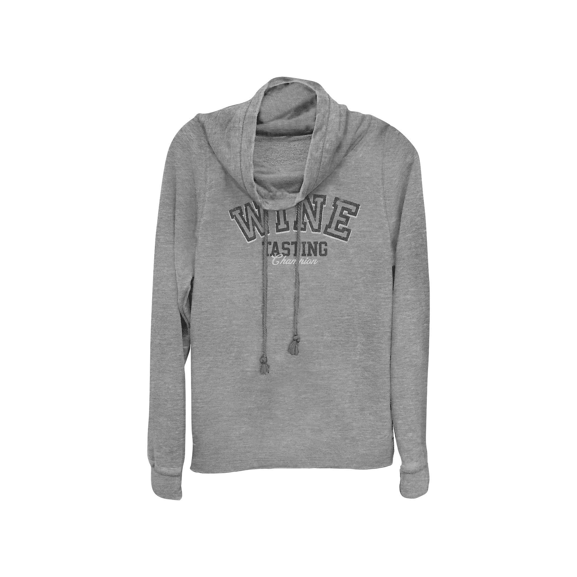 Women's Plus Send Wine Cowlneck Graphic Lightweight Long Sleeve, Girl's,  Product Image