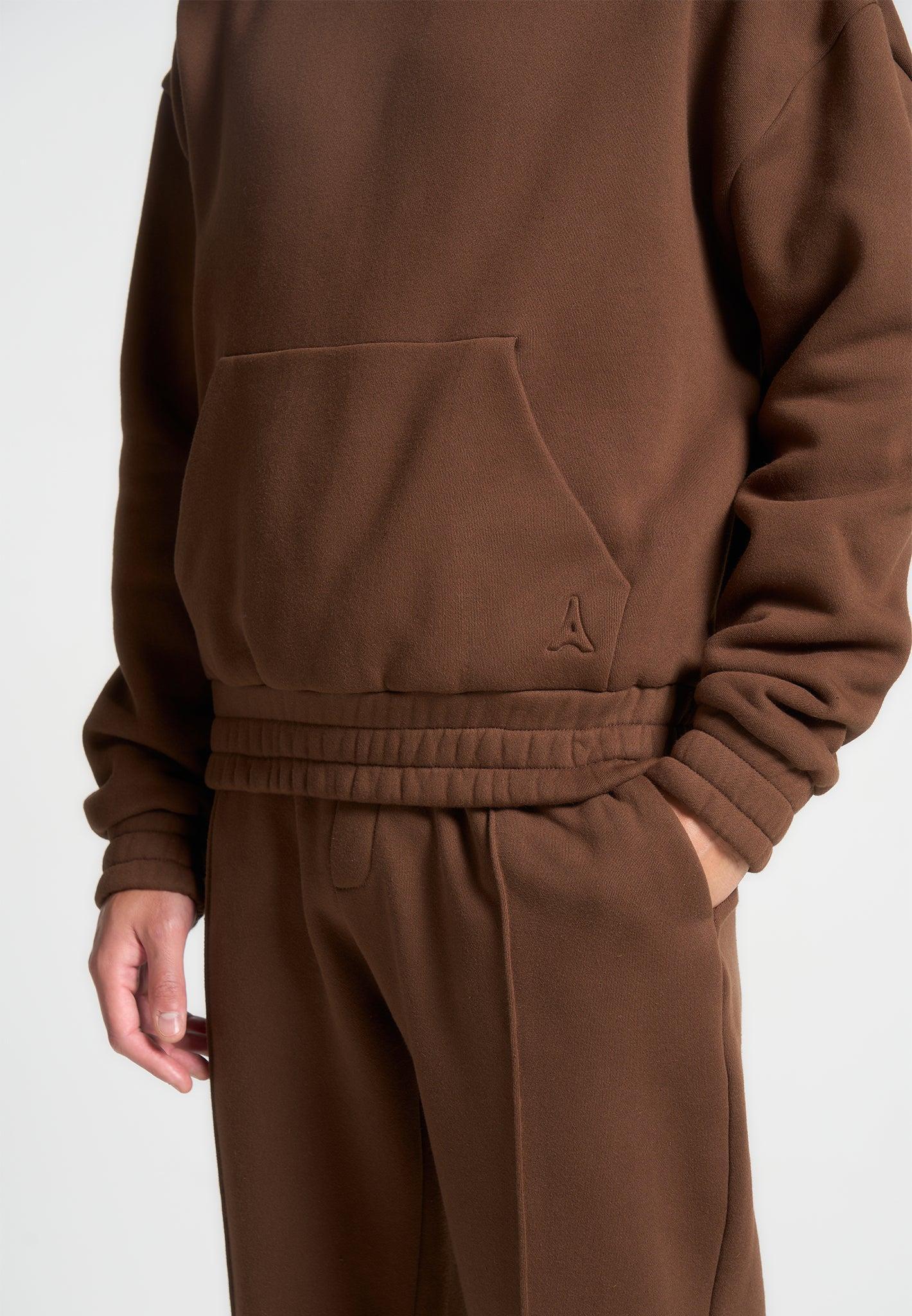 Éternel Cropped Hoodie - Brown Male Product Image