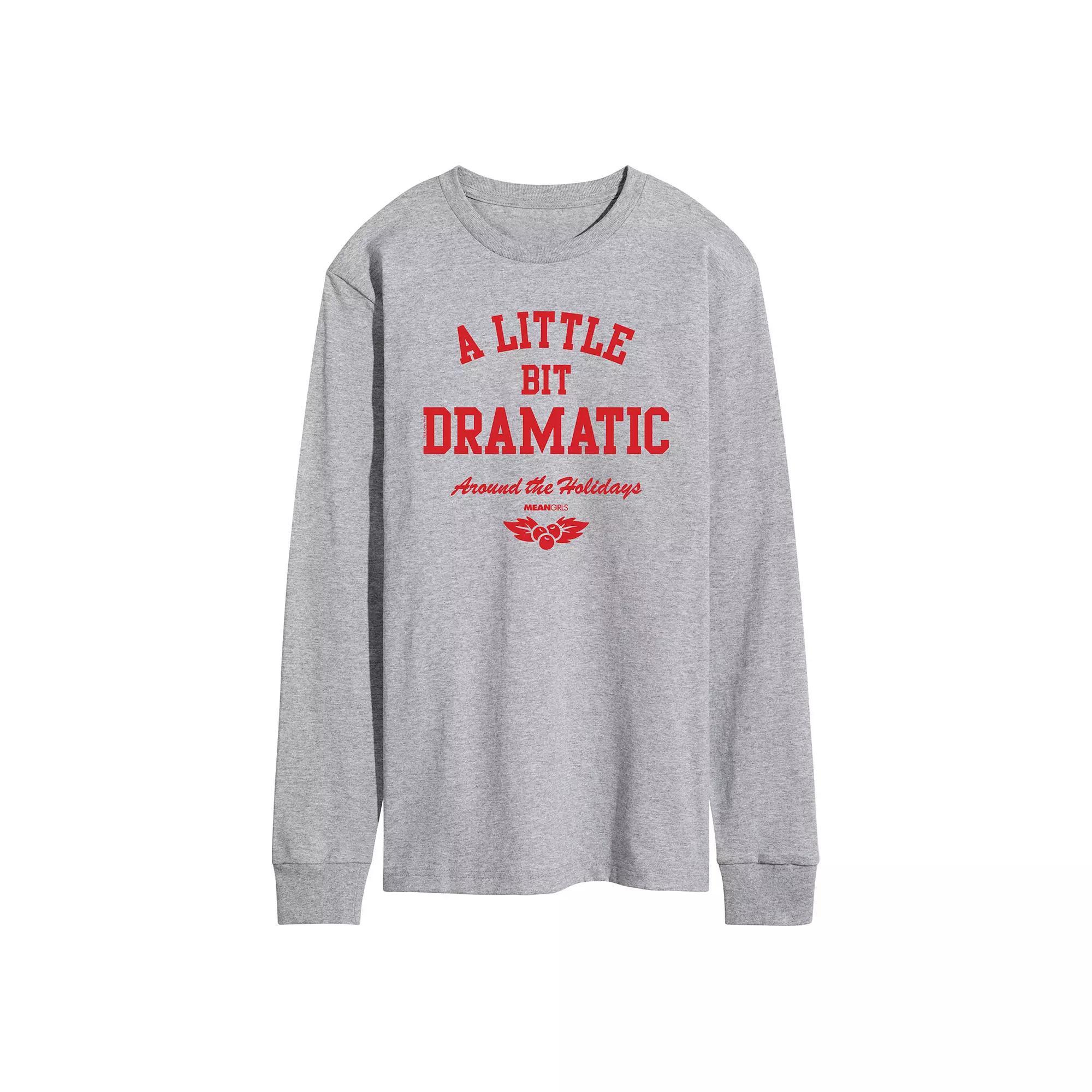 Men's Mean Girls Little Bit Dramatic Long Sleeve Graphic Tee,  Product Image