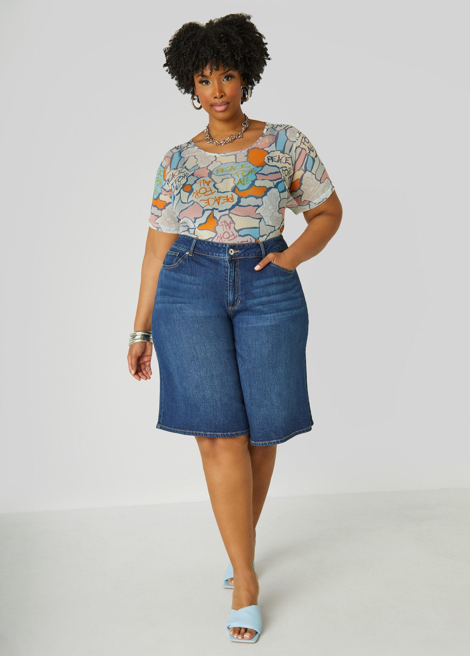 Peace Print Mesh Tee Product Image