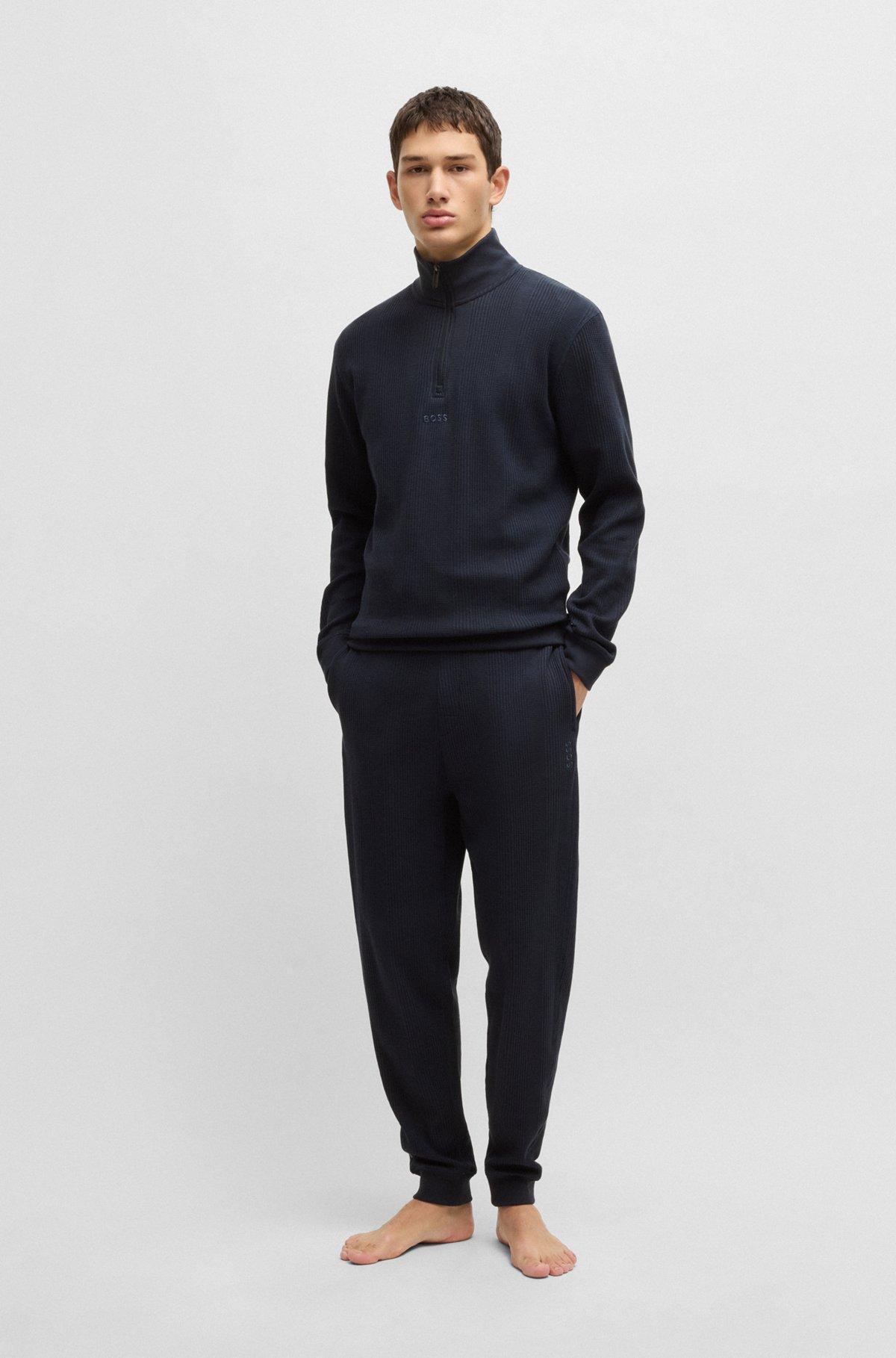 Cotton tracksuit bottoms with embroidered logo Product Image