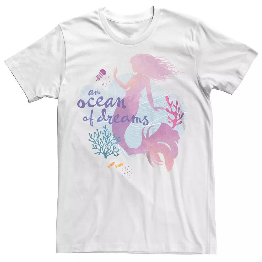 Disney's The Little Mermaid Big & Tall Live Action An Ocean Of Dreams Graphic Tee, Men's, Size: 3XL Tall, White Product Image